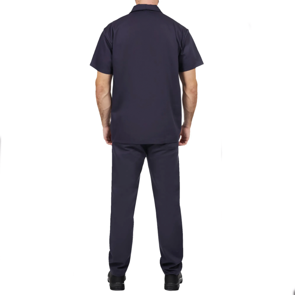 Conjunto Brim Uniforme Profissional Manga Curta Azul Marinho - Imagem 3