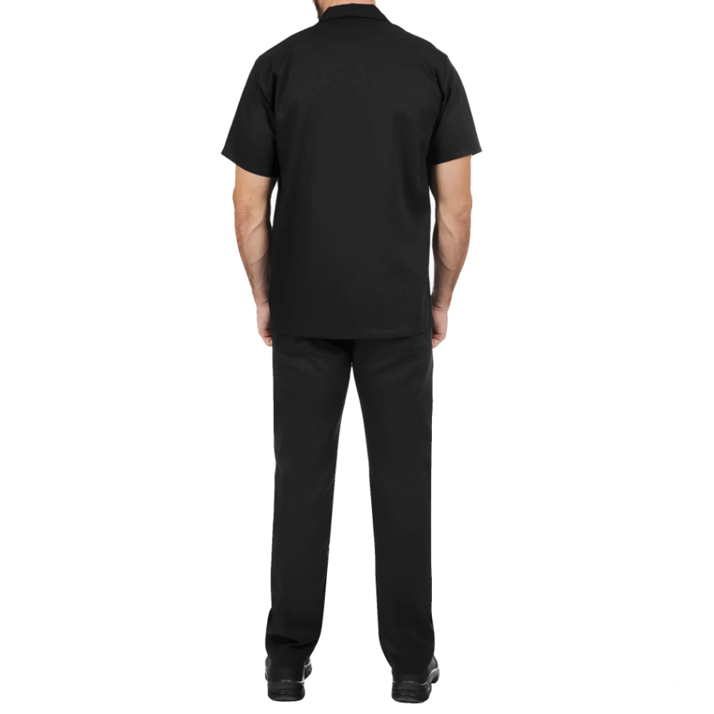Conjunto Brim Uniforme Profissional Manga Curta Preta - Imagem 3