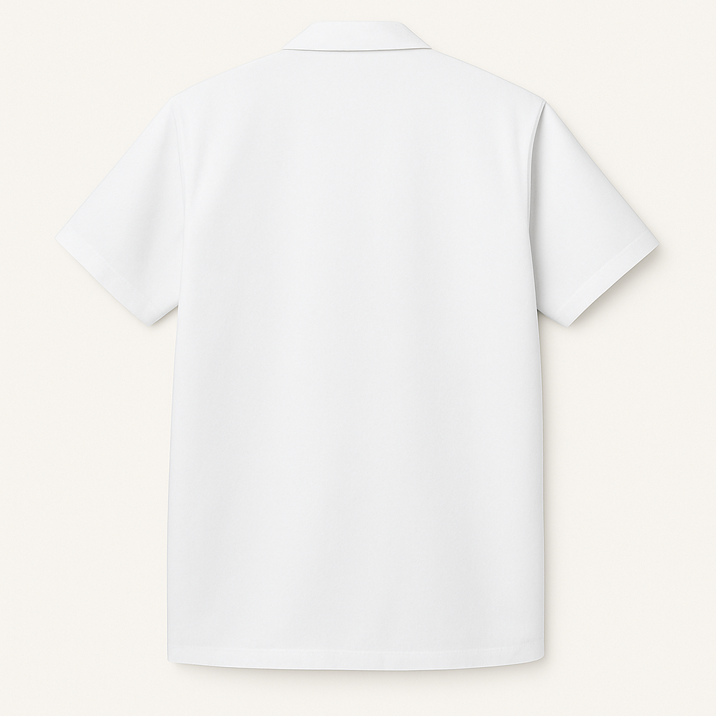 Jaleco Brim Manga Curta Com 3 Bolsos Uniforme Profissional Branco