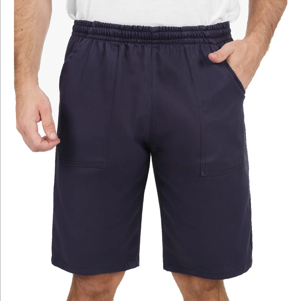 Bermuda Brim Pesado Marinho Uniforme Profissional
