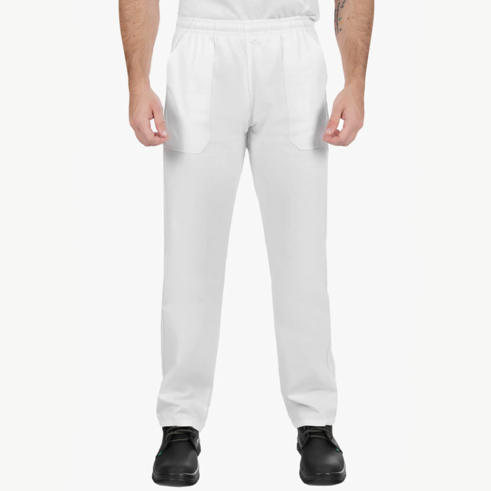 Calça Brim Pesado Branca Uniforme Profissional