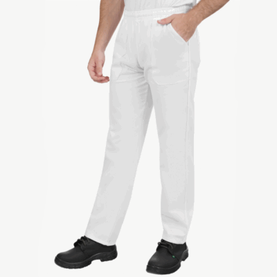 Calça Brim Pesado Branca Uniforme Profissional