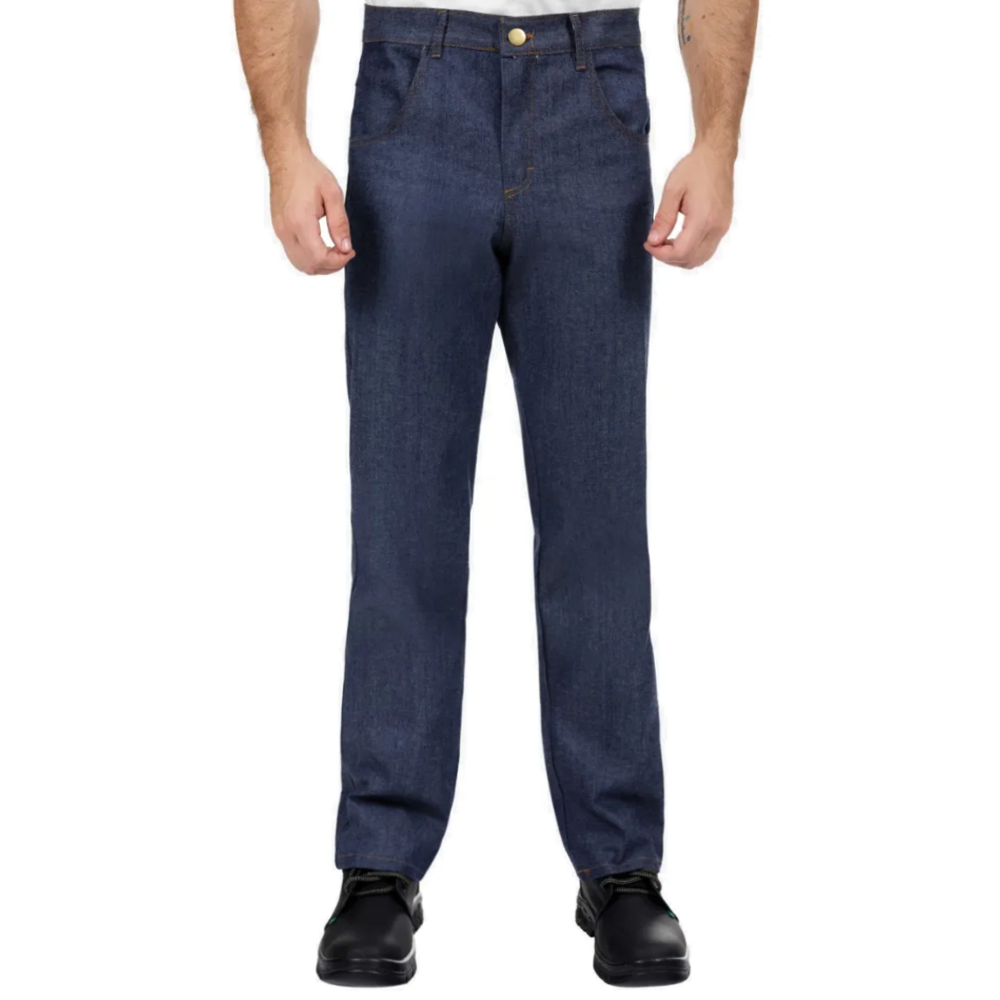 Calça Jeans Masculina Azul Casual Uniforme