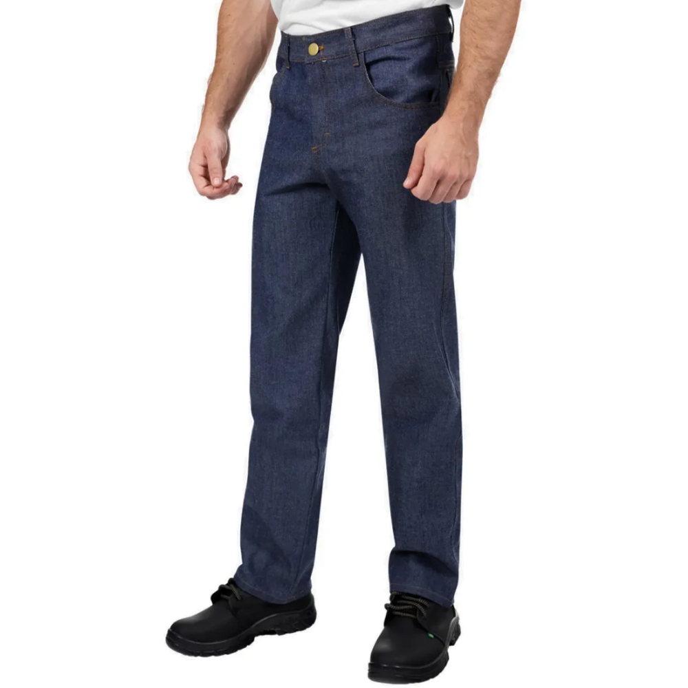 Calça Jeans Masculina Azul Casual Uniforme - Imagem 2