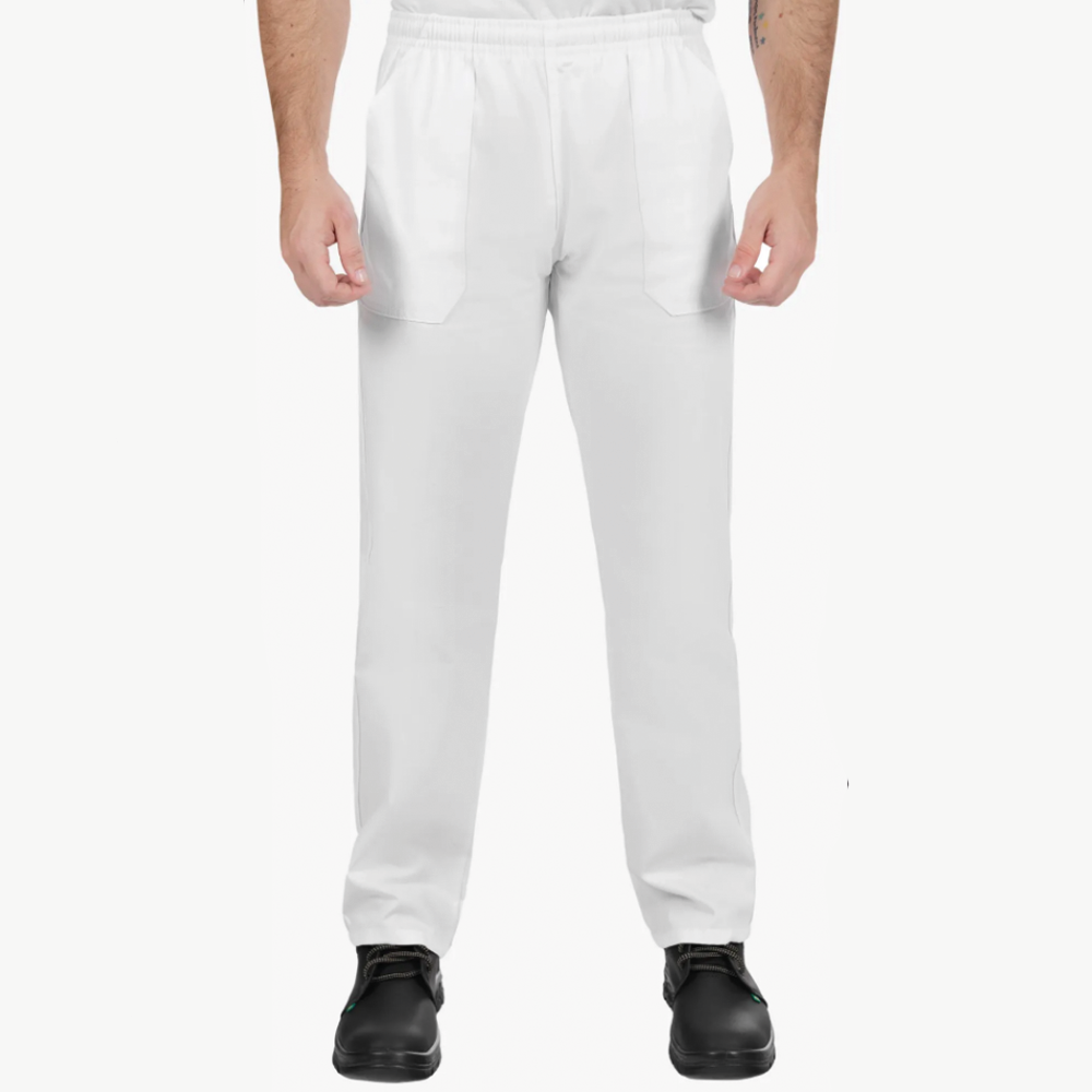 Calça Oxford Branca Uniforme Profissional