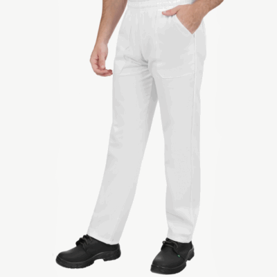 Calça Oxford Branca Uniforme Profissional