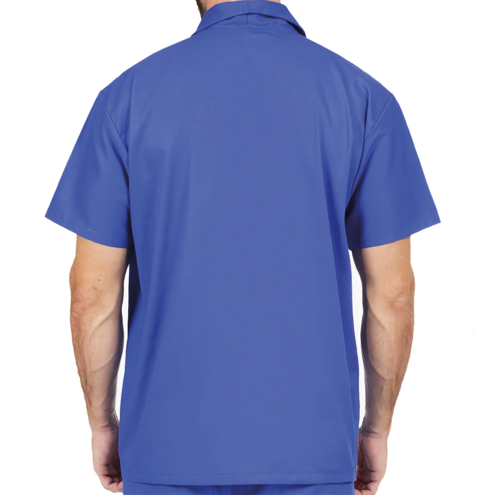 Camisa Brim Manga Curta Uniforme Profissional Azul Royal - Imagem 3