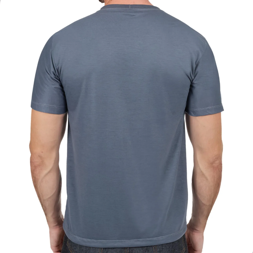 Camiseta Cinza Malha PV Manga Curta Gola Redonda - Imagem 3