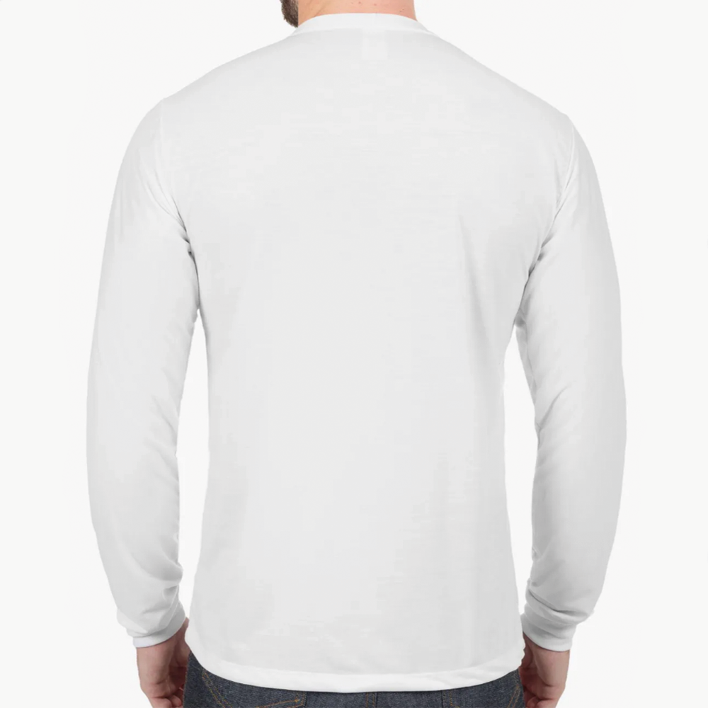 Camiseta Branca Malha PV Manga Longa Gola Redonda - Imagem 3
