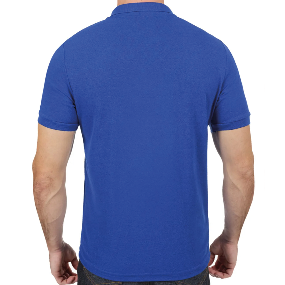 Camisa Polo Masculina Piquet Manga Curta Azul Royal - Imagem 2